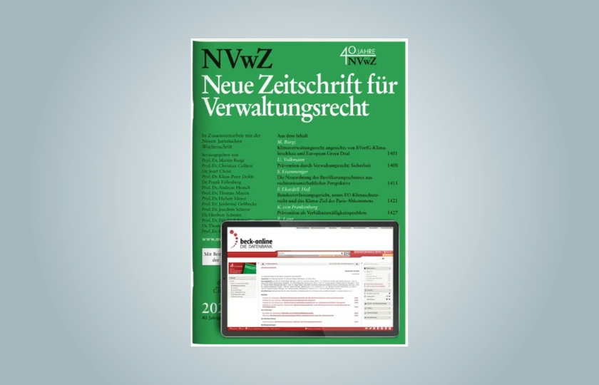 Cover of the 6/2025 issue of the New Journal of Administrative Law.
